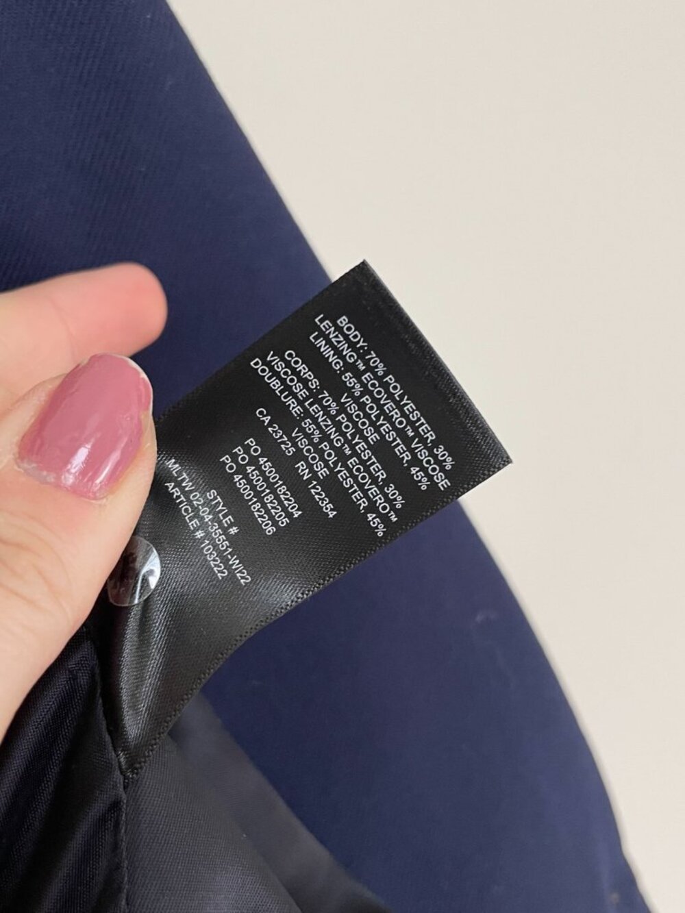 Aritzia Sunday Best Scholar Single Breasted Blazer in Navy Size Small - Picture 4 of 6